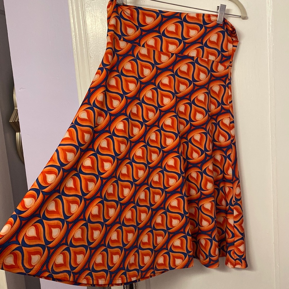 Orange and blue patterned Azure skirt medium Lila roe